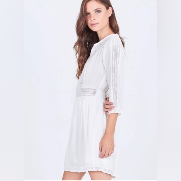 NWOT Heartloom Revolve White Soma Dress Peasant Cottagecore Prairie Romantic - Picture 2 of 13